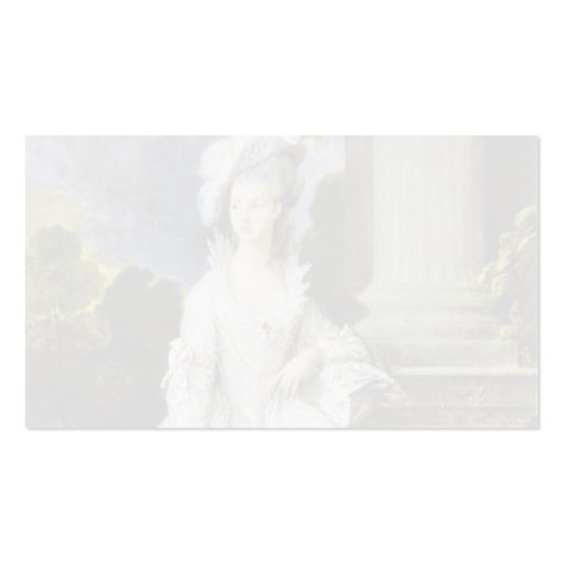 Portrait Of Mrs. Thomas Graham By Thomas Gainsboro Business Card Templates (back side)