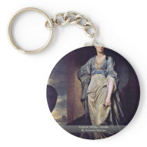 Portrait Of Mrs. Verelst By Romney George Key Chains