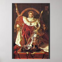 Portrait Of Napoleon I. By Ingres Jean Auguste Dom Poster