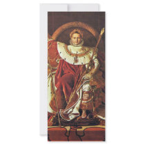Portrait Of Napoleon I. By Ingres Jean Auguste Dom Custom Rack Card