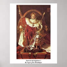 Portrait Of Napoleon I. By Ingres Jean Dominique Print