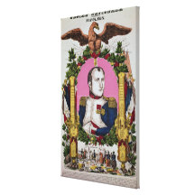 Portrait of Napoleon I  in  Battle of Canvas Print