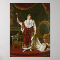 Portrait of Napoleon  in his Coronation Robes Posters