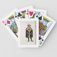 Portrait of of the author age 41, from 'De Histori Poker Cards