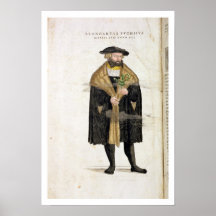 Portrait of of the author age 41, from 'De Histori Posters