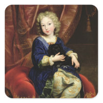 Portrait of Philippe de France Square Stickers