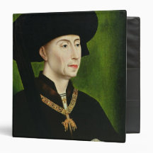 Portrait of Philippe le Bon  Duc de Bourgogne 3 Ring Binder