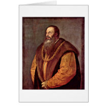 Portrait Of Pietro Aretino. By Titian Greeting Cards