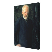 Portrait of Piotr Ilyich Tchaikovsky Stretched Canvas Prints