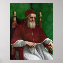 Portrait of Pope Julius II by Raphael Canvas Print
