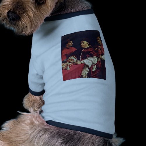 Portrait Of Pope Leo X With His Cousins By Raffael Dog Tee