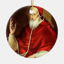 'Portrait of Pope Pious V' Christmas Tree Ornaments