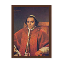 Portrait Of Pope Pius Vii By David Jacques-Louis ( Post Card