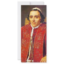 Portrait Of Pope Pius Vii By David Jacques-Louis Rack Card