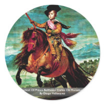 Portrait Of Prince Balthasar Carlos On Horseback Sticker