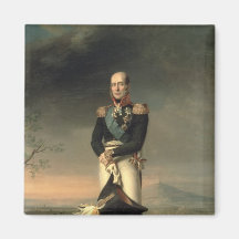 Portrait of Prince Mikhail Barclay de Tolly Refrigerator Magnets
