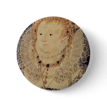 Portrait Of Queen Elizabeth I Of England Oval Pin