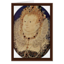 Portrait Of Queen Elizabeth I Of England Oval Card