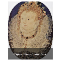 Portrait Of Queen Elizabeth I Of England Oval Full Color Flyer