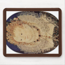 Portrait Of Queen Elizabeth I Of England Oval Mousepad