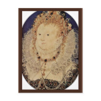Portrait Of Queen Elizabeth I Of England Oval Post Card