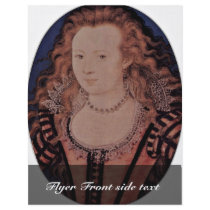 Portrait Of Queen Elizabeth Of Bohemia Oval Flyers