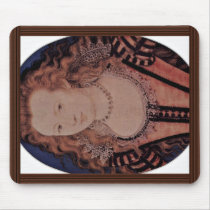 Portrait Of Queen Elizabeth Of Bohemia Oval Mouse Pad