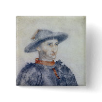 Portrait of Rene I  Duke of Anjou Button