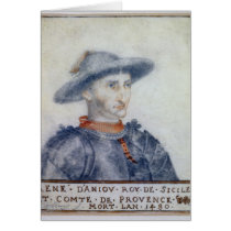 Portrait of Rene I  Duke of Anjou Card