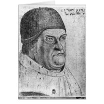 Portrait of Rene I  Duke of Anjou Greeting Card