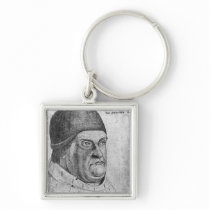 Portrait of Rene I  Duke of Anjou Keychains