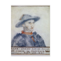 Portrait of Rene I  Duke of Anjou Postcard