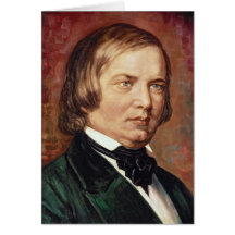 Portrait of Robert Schumann Greeting Card
