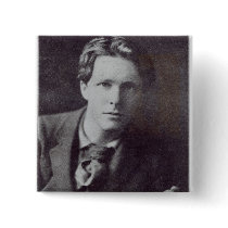 Portrait of Rupert Brooke Button