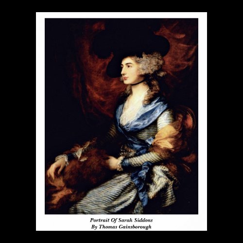 Portrait Of Sarah Siddons By Thomas Gainsborough Print