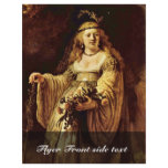 Portrait Of Saskia As Flora By Rembrandt Harmenszo Personalized Flyer