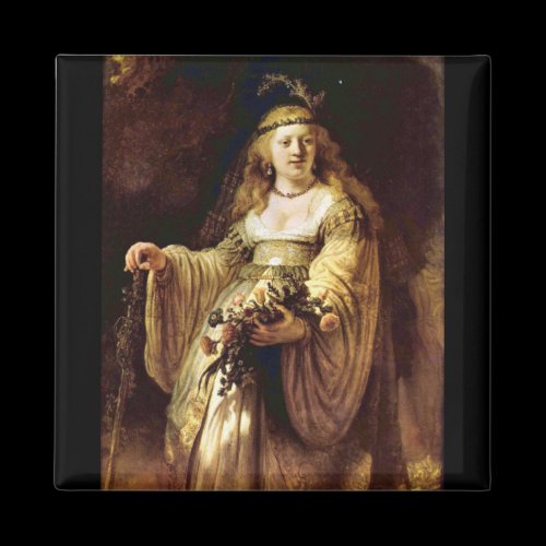 Portrait of Saskia as Flora by Rembrandt Fridge Magnets