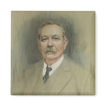Portrait of Sir Arthur Conan Doyle Refrigerator Magnet