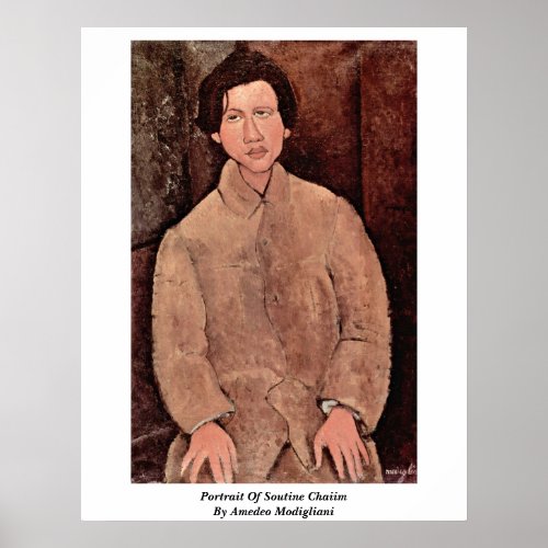 Portrait Of Soutine Chaiim By Amedeo Modigliani Print