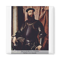 Portrait Of Stefano Colonna. By Bronzino Angelo Refrigerator Magnet