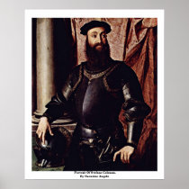 Portrait Of Stefano Colonna. By Bronzino Angelo Poster