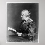 Portrait of Susan B. Anthony Reading a Book Print