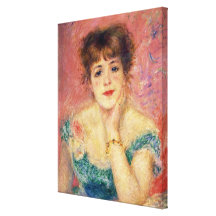 Portrait of the actress Jeanne Samary, 1877 Canvas Print