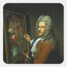 Portrait of the artist Coenraet Roepel Square Sticker