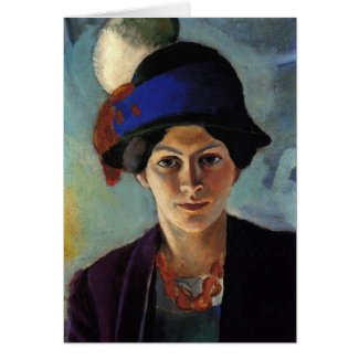 Portrait of the Artist s Wife by August Macke Card