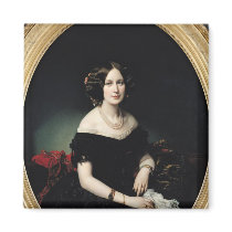 Portrait of the Baroness of Weisweiller, 1853 Refrigerator Magnets