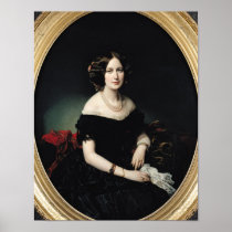 Portrait of the Baroness of Weisweiller, 1853 Poster