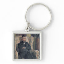 Portrait of the collector Alexei A. Bakhrush Keychain