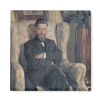 Portrait of the collector Alexei A. Bakhrush Magnets