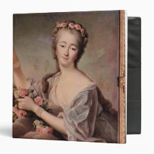 Portrait of the Countess du Barry  as Flora 3 Ring Binder